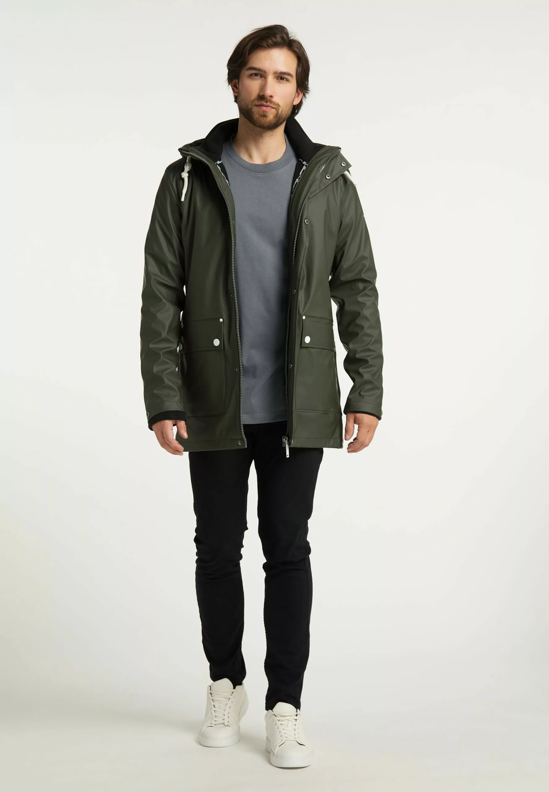 Vestes De Mi-saison Parka Mi-saison Homme Vert Foncé 4 Vestes De Mi-saison Parka Mi-saison Homme Vert Foncé – Image 4