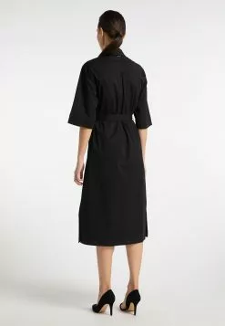 Robes Fluides Robe-chemise Femme Noir -Magasin Vintage Dreimaster 3ab01187eb13fc232ef61fb9d8c3af44