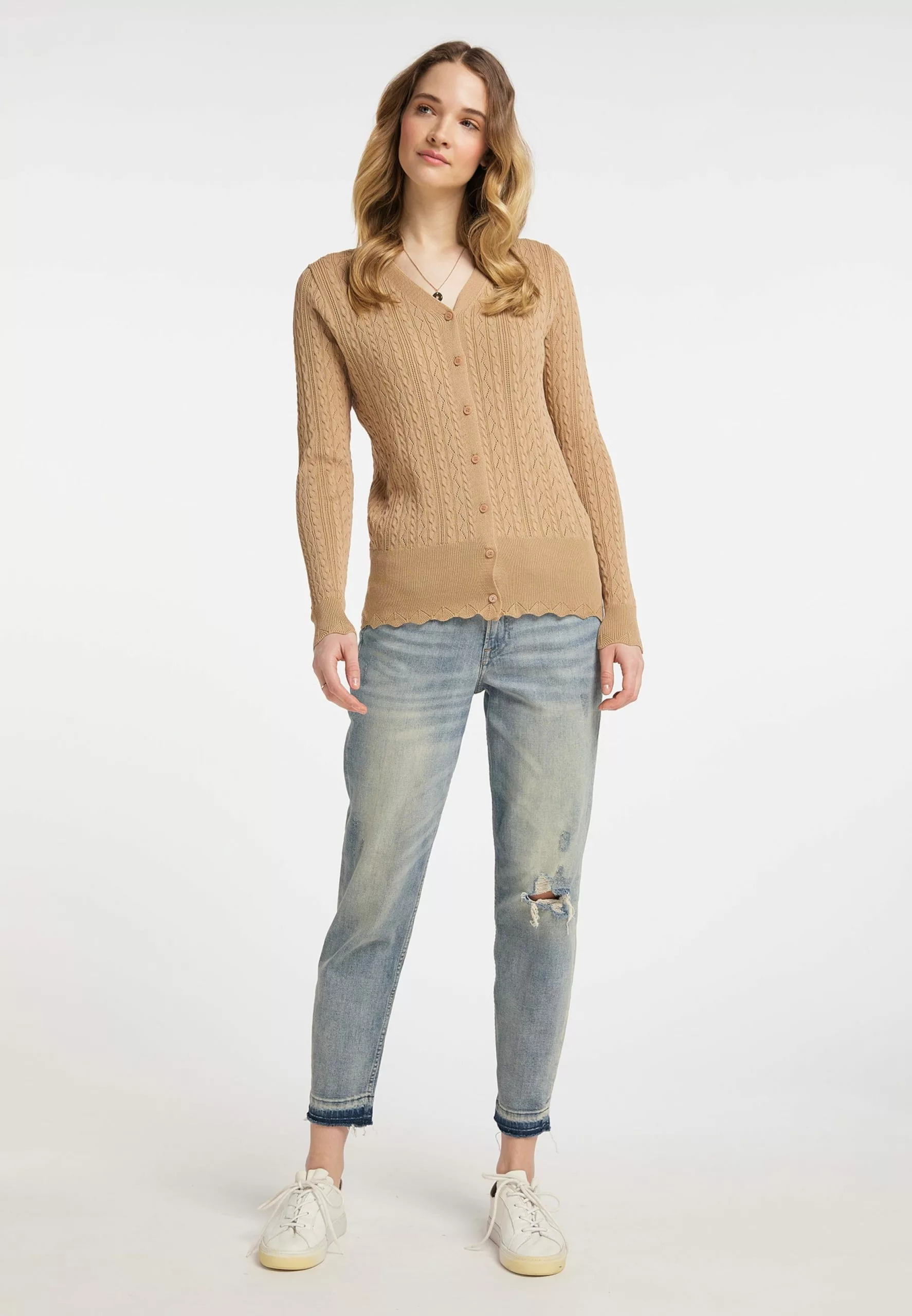 DreiMaster Vintage Gilets Cardigan Femme Sable 4 DreiMaster Vintage Gilets Cardigan Femme Sable – Image 4