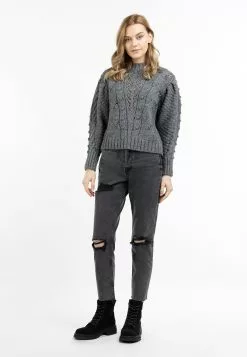 DreiMaster Vintage Pulls Maille Fine Pull-over Femme Gris Foncé 8 DreiMaster Vintage Pulls Maille Fine Pull-over Femme Gris Foncé -Magasin Vintage Dreimaster 3ea22d862e71cf34a63a98009f9f7cb0