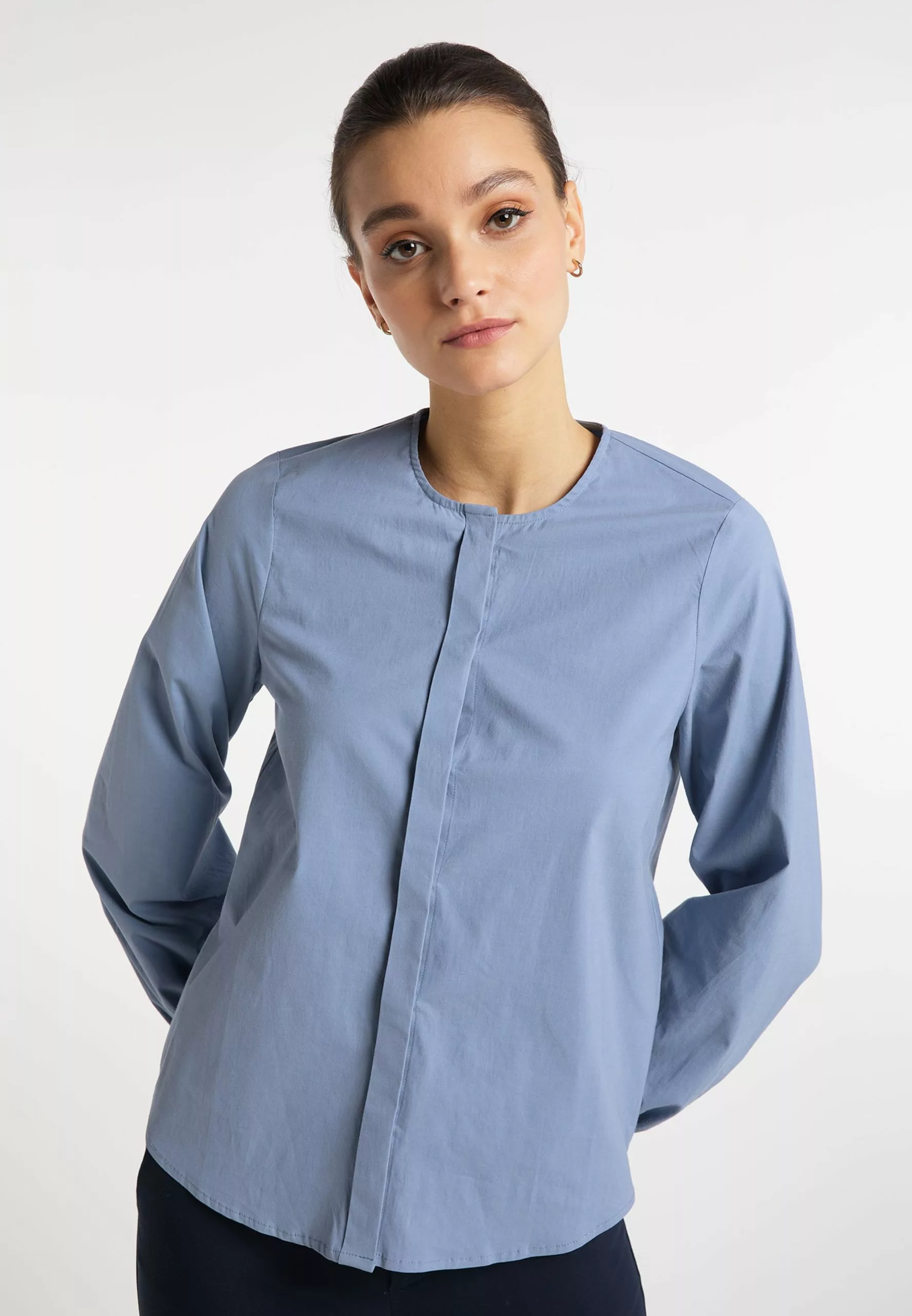 Blouses Et Tuniques Chemisier Femme Bleu Clair 3 Blouses Et Tuniques Chemisier Femme Bleu Clair – Image 3