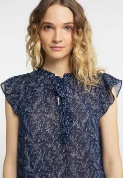 DreiMaster Vintage Blouses à Manches Courtes Chemisier Femme Bleu -Magasin Vintage Dreimaster 402b71bc952c5578924cfa361eb1f690