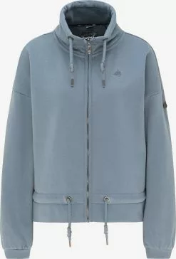 DreiMaster Vintage Sweats Zippés Veste De Survêtement Femme Bleu Fumé
