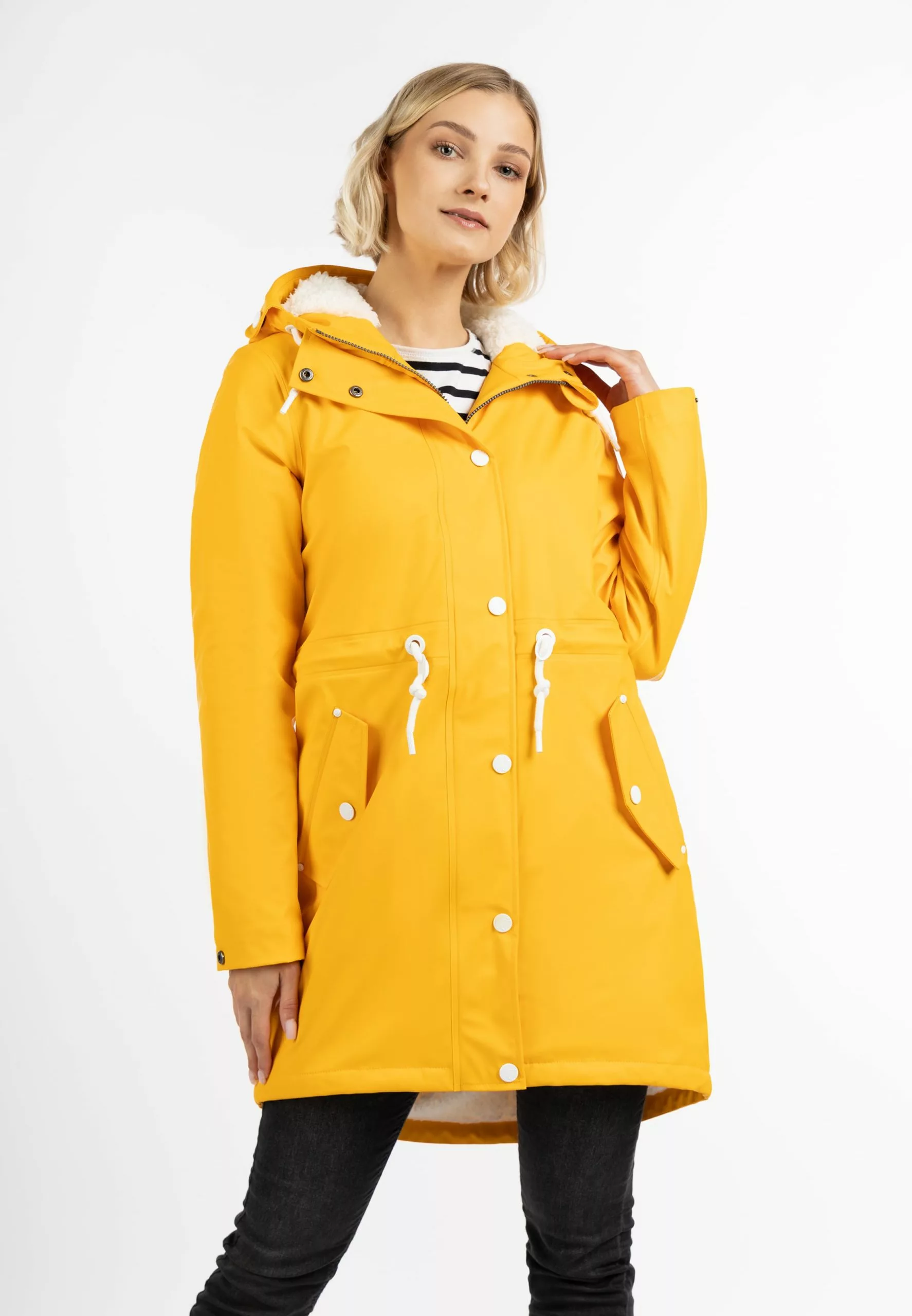 Manteaux De Pluie Manteau Fonctionnel Femme Jaune 2 Manteaux De Pluie Manteau Fonctionnel Femme Jaune – Image 2
