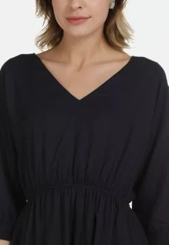 Robes Fluides Robe-chemise Femme Bleu Cobalt -Magasin Vintage Dreimaster 43030ad66426c161a3a0d45404eaa402