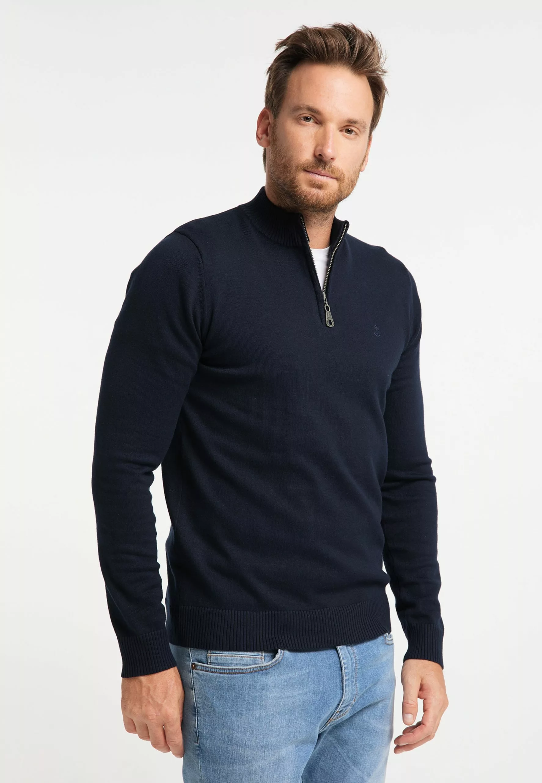 Pulls à Col Roulé Pull-over Homme Bleu Foncé 2 Pulls à Col Roulé Pull-over Homme Bleu Foncé – Image 2