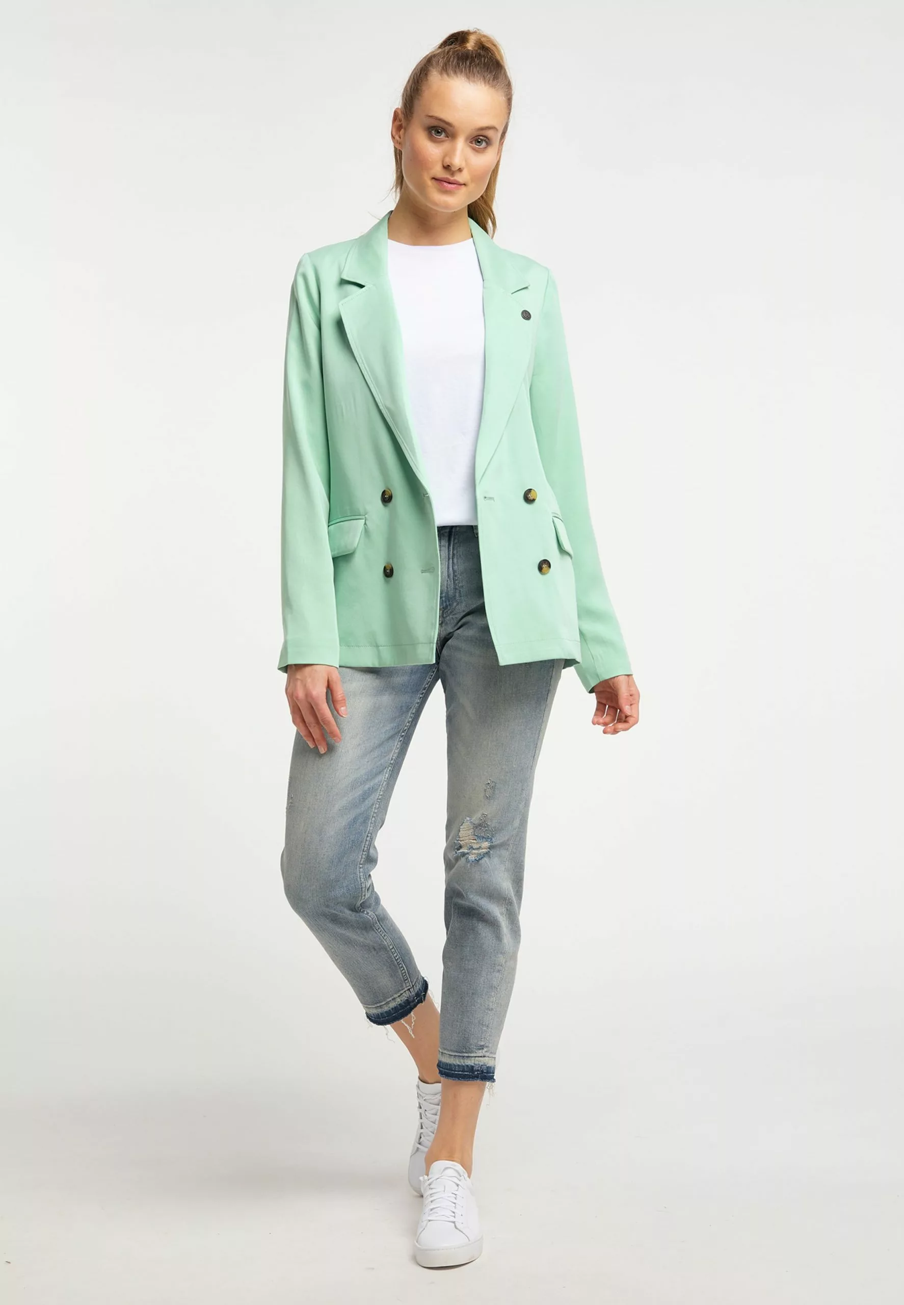 DreiMaster Vintage Blazers Classiques Blazer Femme Menthe 4 DreiMaster Vintage Blazers Classiques Blazer Femme Menthe – Image 4