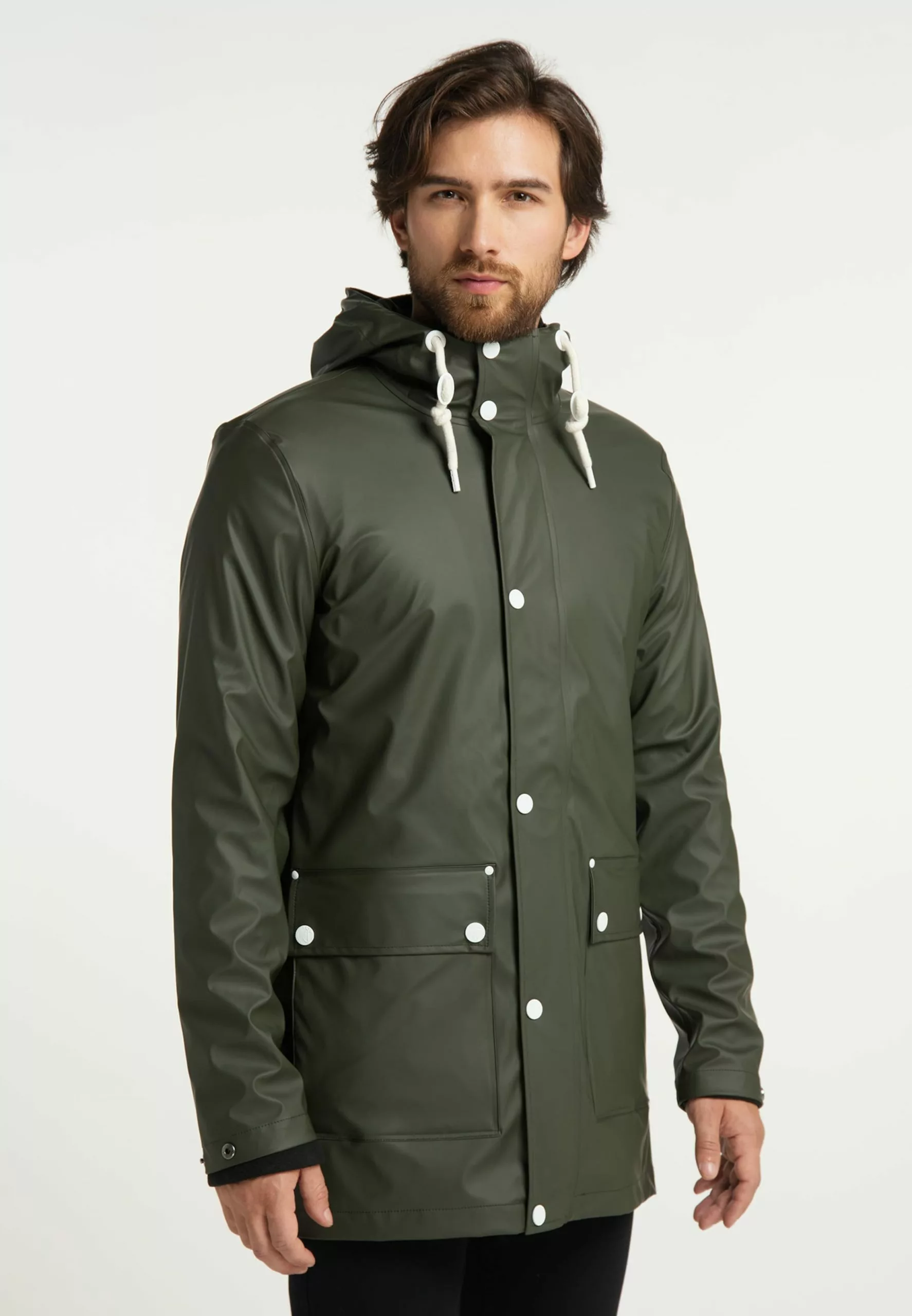 Vestes De Mi-saison Parka Mi-saison Homme Vert Foncé 2 Vestes De Mi-saison Parka Mi-saison Homme Vert Foncé – Image 2