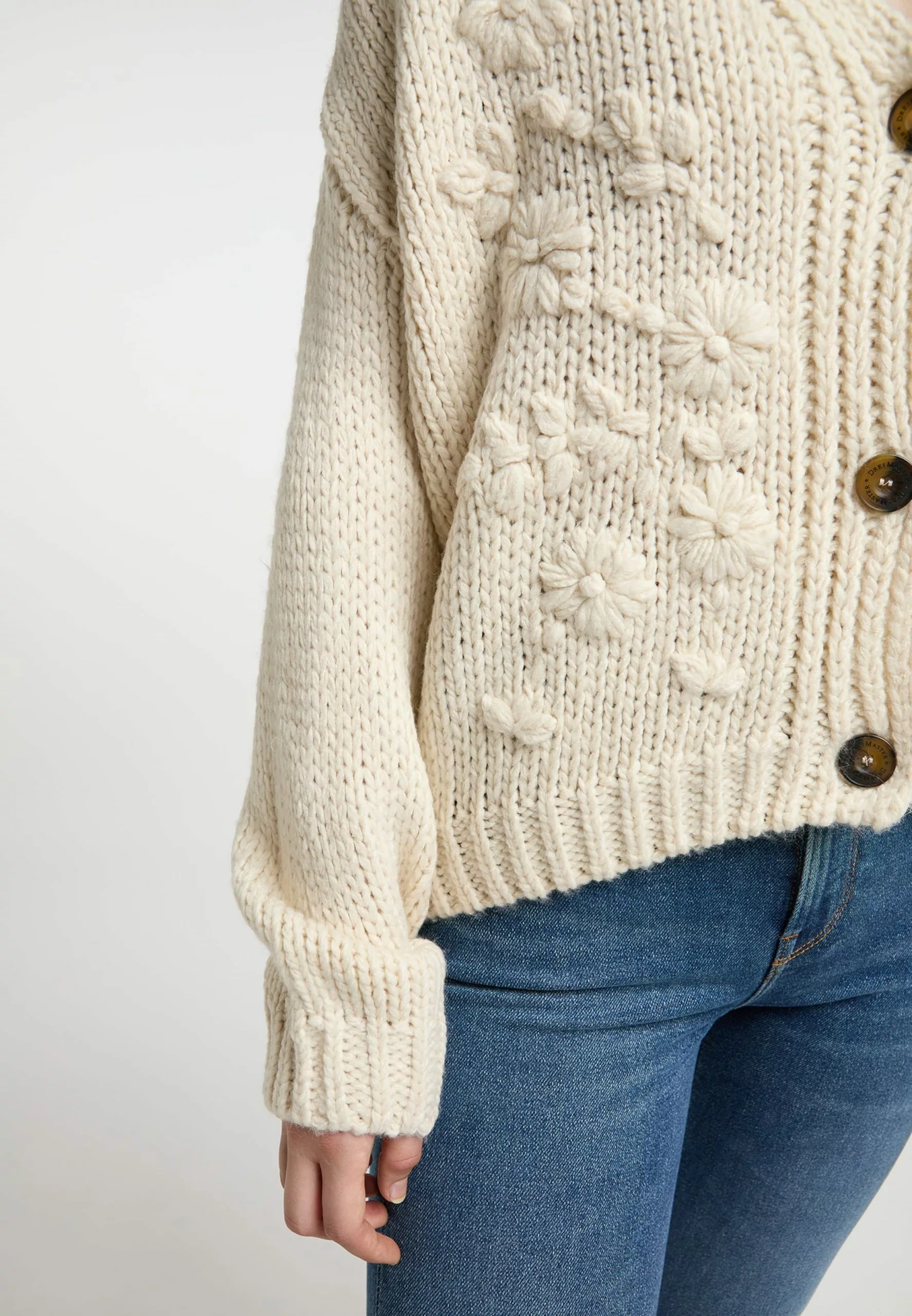 DreiMaster Vintage Gilets Cardigan Imane Femme écru 5 DreiMaster Vintage Gilets Cardigan Imane Femme écru – Image 5