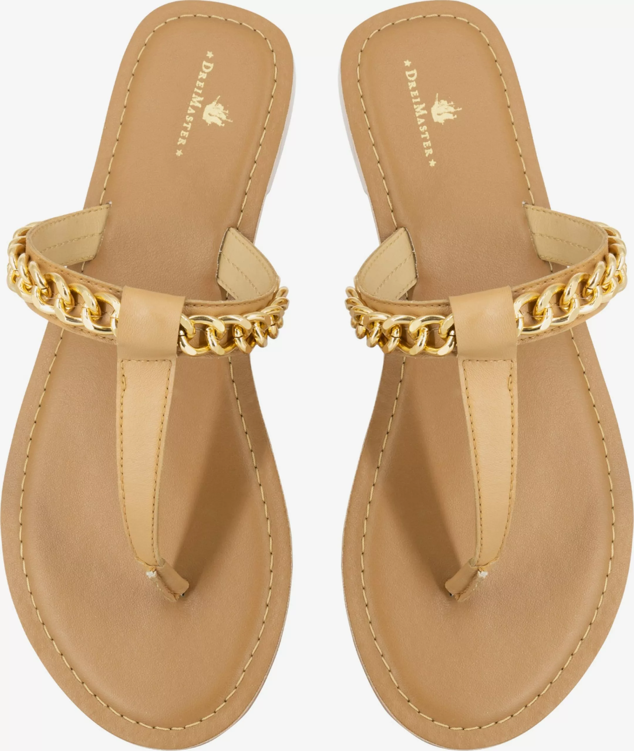 DreiMaster Vintage Sandales Tongs Femme Camel 3 DreiMaster Vintage Sandales Tongs Femme Camel – Image 3