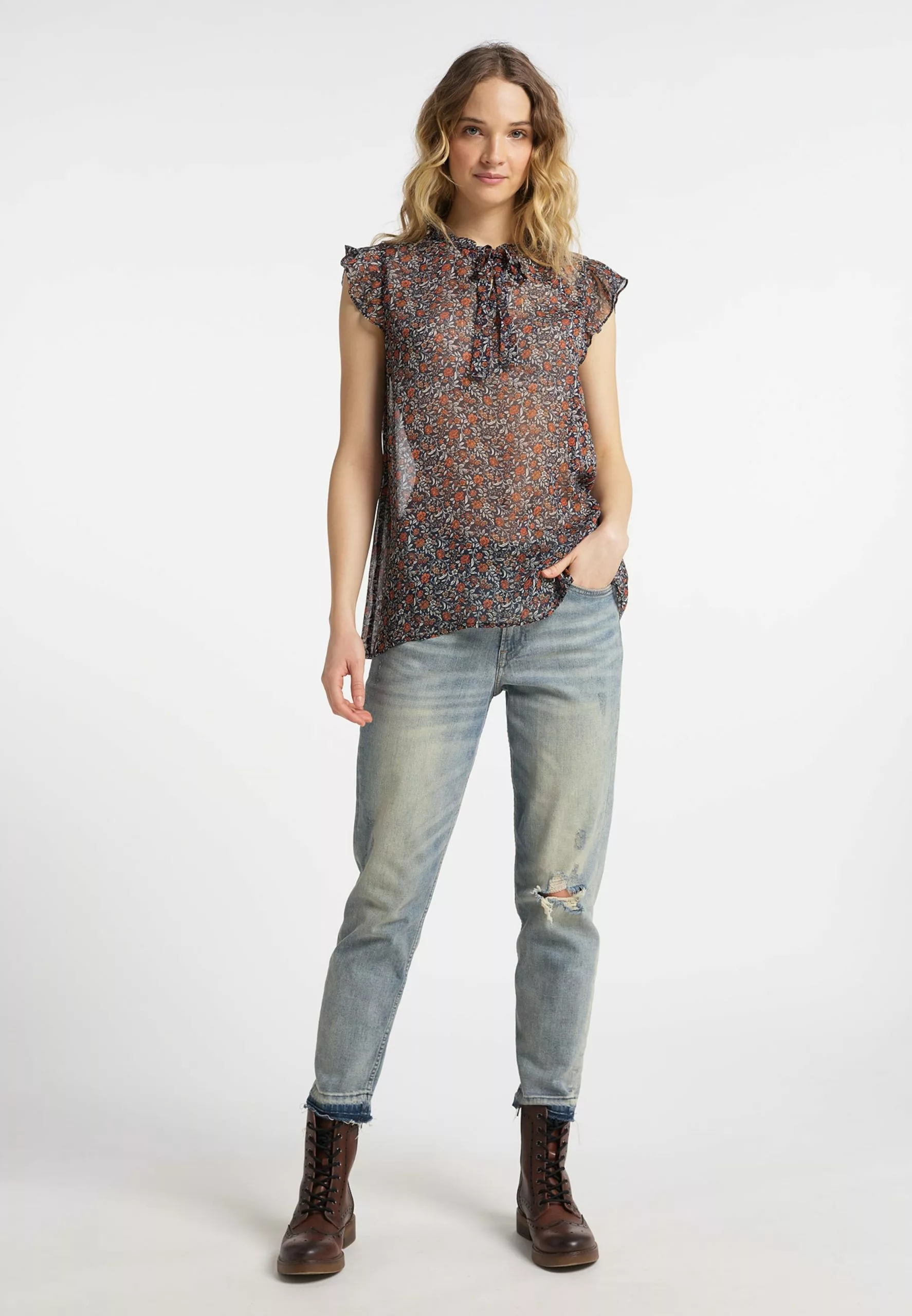 DreiMaster Vintage Blouses à Manches Courtes Chemisier Femme Mélange De Couleurs 4 DreiMaster Vintage Blouses à Manches Courtes Chemisier Femme Mélange De Couleurs – Image 4