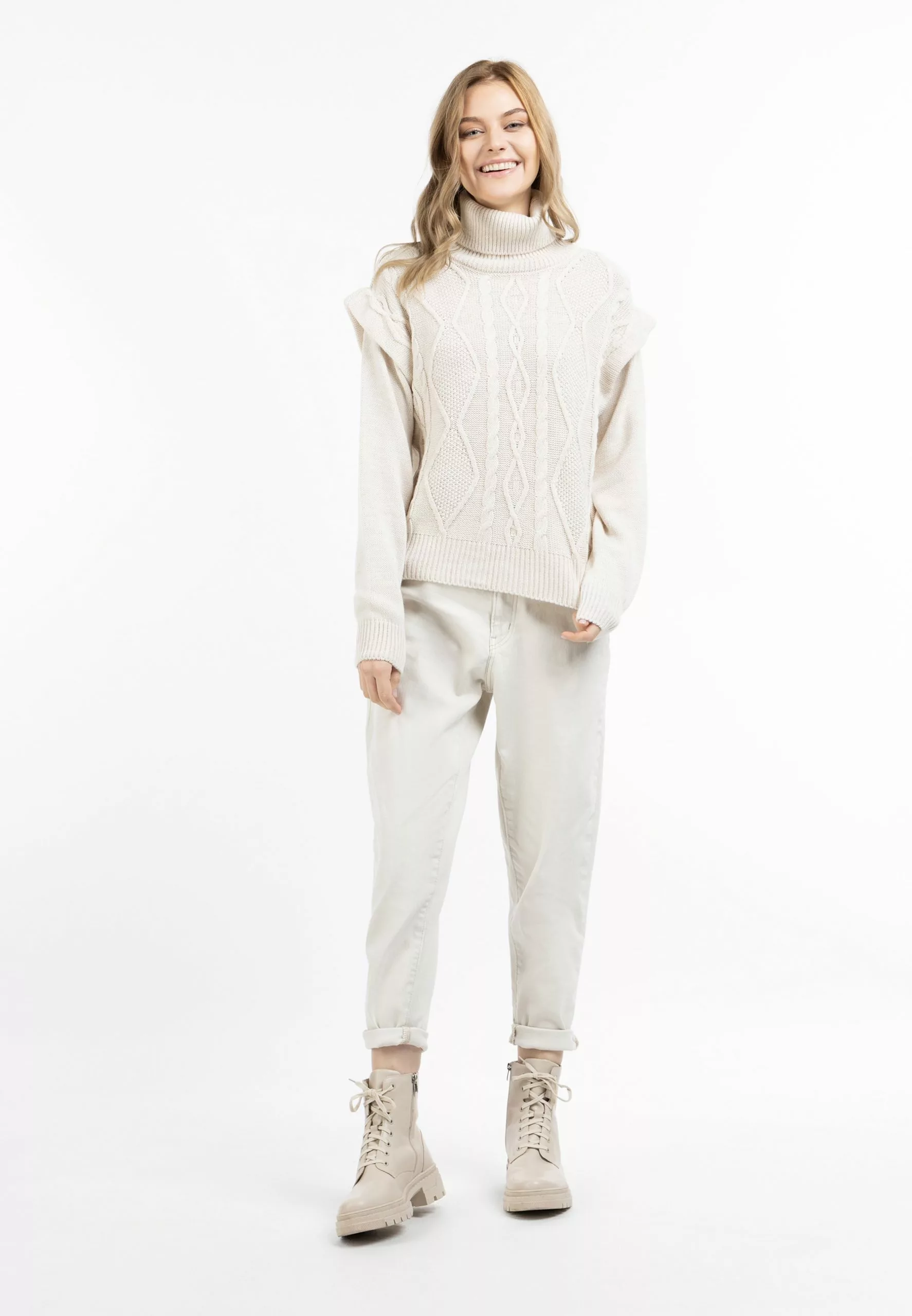 DreiMaster Vintage Pulls à Col Roulé Pull-over Naemi Femme Blanc Cassé 4 DreiMaster Vintage Pulls à Col Roulé Pull-over Naemi Femme Blanc Cassé – Image 4