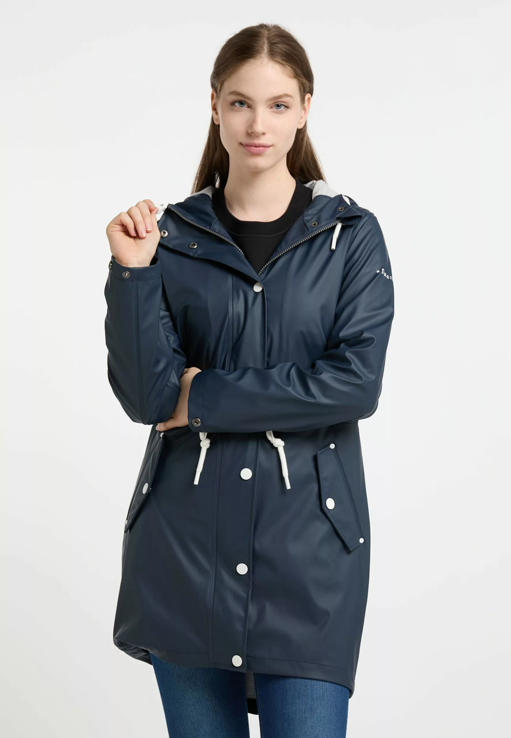 Manteaux De Pluie Manteau Fonctionnel Femme Bleu Marine 2 Manteaux De Pluie Manteau Fonctionnel Femme Bleu Marine – Image 2