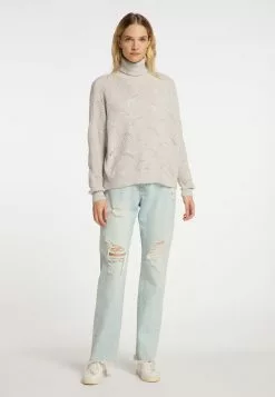 DreiMaster Vintage Pulls à Col Roulé Pull-over Femme Beige -Magasin Vintage Dreimaster 502b7ce32772db27e8205f691b51faf8