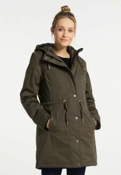 DreiMaster Vintage Parkas Parka Mi-saison Femme Kaki -Magasin Vintage Dreimaster 5138035038008a7dec5b81628b0b7160