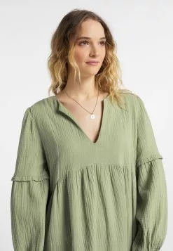 DreiMaster Vintage Robes Midi Robe Femme Vert Clair -Magasin Vintage Dreimaster 52020f0d65dd3edd96b257bf1db02a5d