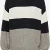 Pulls Maille Fine Pull-over Femme Gris Chiné / Noir