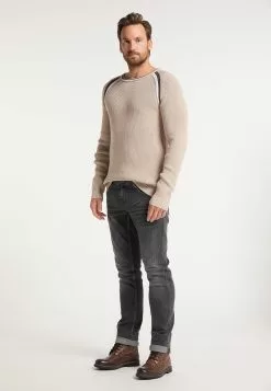 Pulls à Col Rond Pull-over Homme Beige -Magasin Vintage Dreimaster 54c0c2e456eb3ba662de331f5a68d785