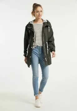 Parkas Parka Mi-saison Femme Vert Foncé -Magasin Vintage Dreimaster 55b8903bbee0ea1f62a21ba15c6c9b46