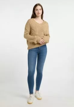 DreiMaster Vintage Pulls Basiques Pull-over Imane Femme Sable -Magasin Vintage Dreimaster 57df0175ff4b8cf7b6a21c4508ff4000