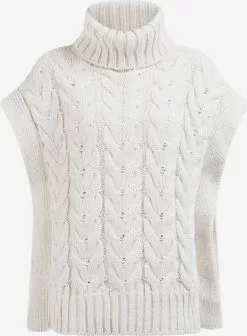 DreiMaster Vintage Pulls à Col Roulé Pull-over Femme Blanc Cassé