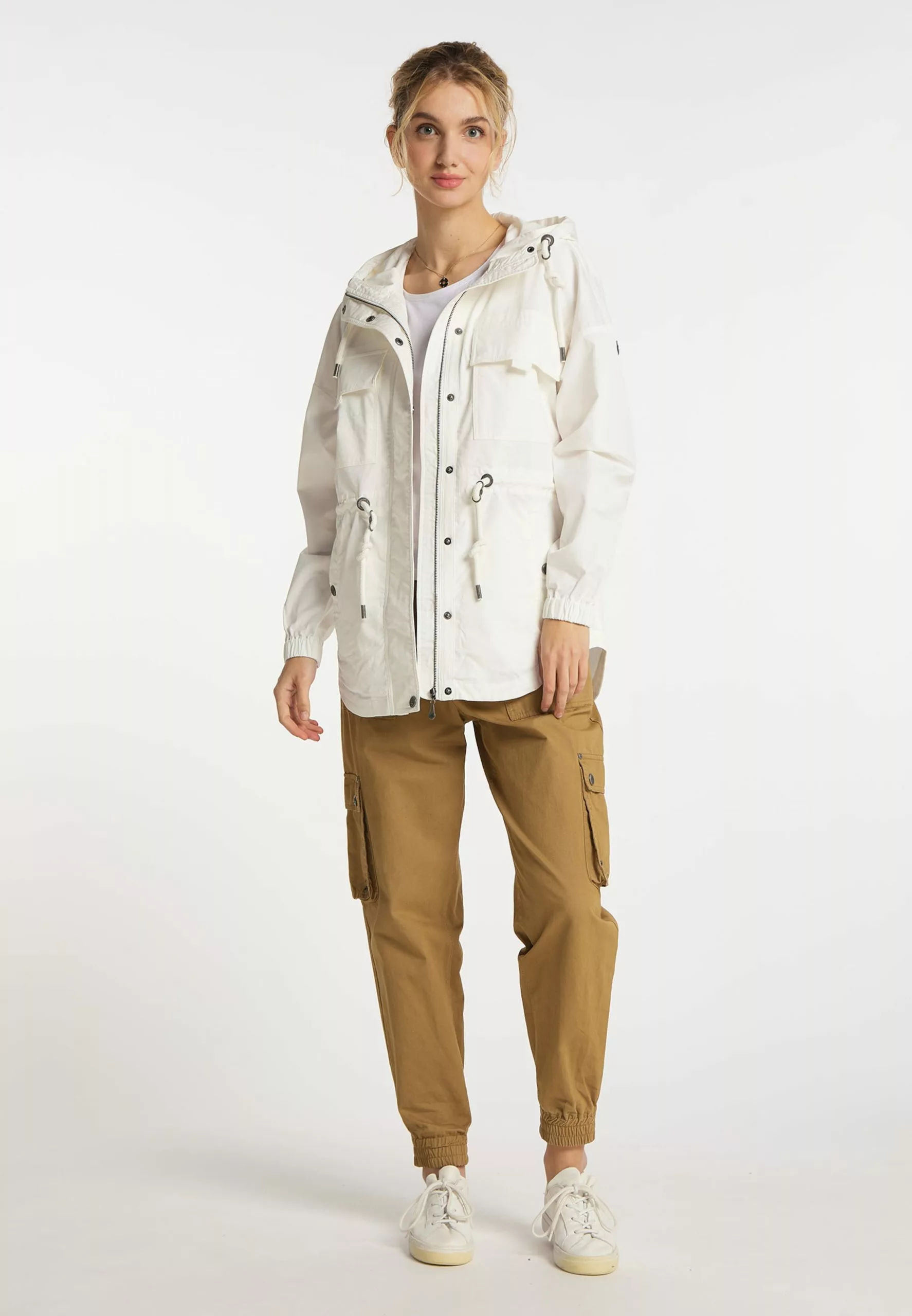 DreiMaster Vintage Vestes De Mi-saison Veste Mi-saison Zitha Femme Blanc Cassé 4 DreiMaster Vintage Vestes De Mi-saison Veste Mi-saison Zitha Femme Blanc Cassé – Image 4