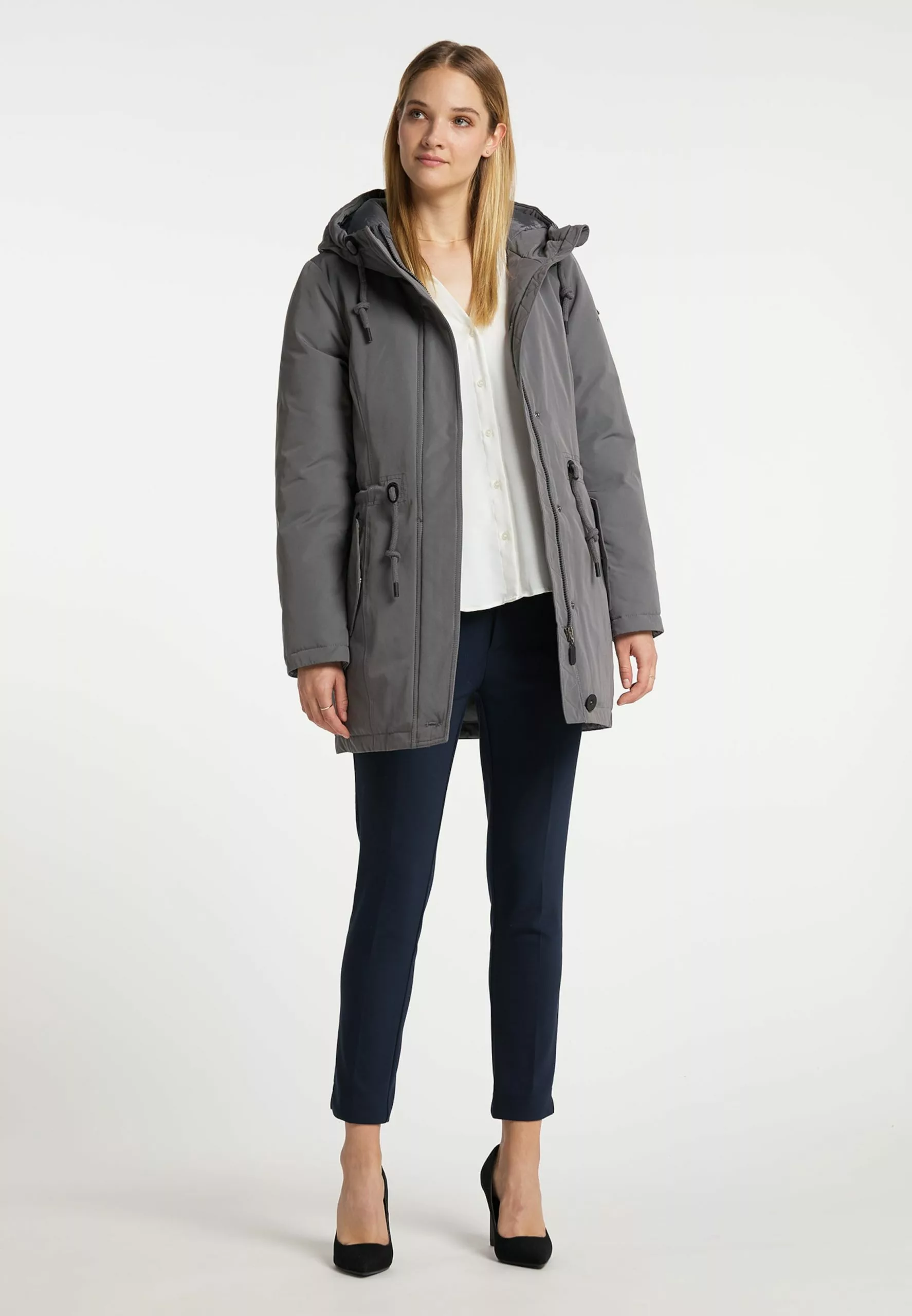 Parkas Parka D’hiver Femme Gris Foncé 4 Parkas Parka D’hiver Femme Gris Foncé – Image 4