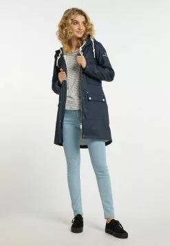 Manteaux De Pluie Manteau Fonctionnel Femme Bleu -Magasin Vintage Dreimaster 5ad38eaefcef7154b6b3eb0c6ed7161e