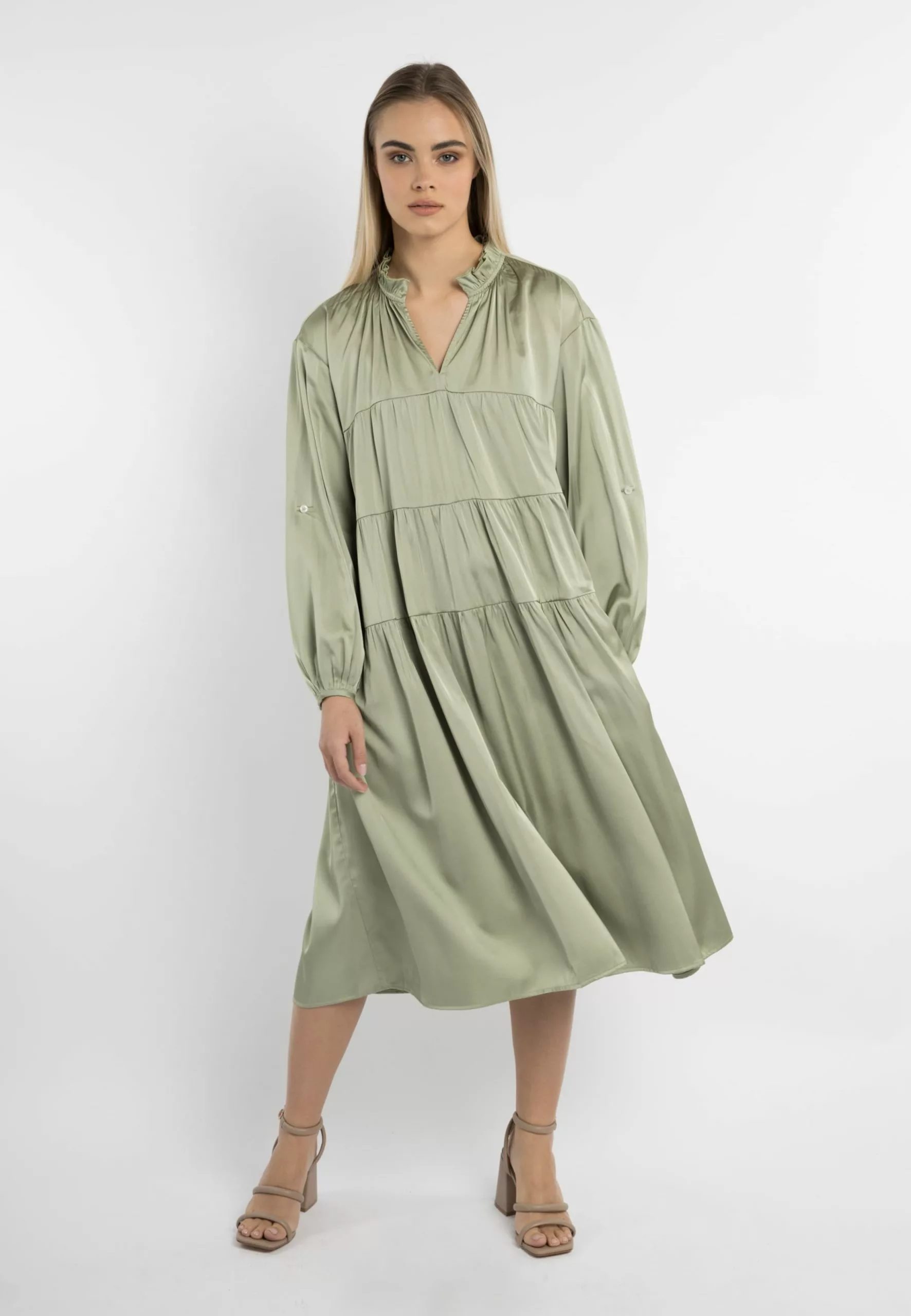 Robes Midi Robe Femme Vert Clair 2 Robes Midi Robe Femme Vert Clair – Image 2