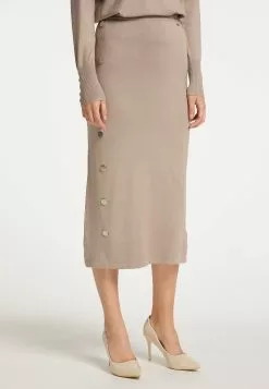 Jupes Midi Jupe Femme Taupe -Magasin Vintage Dreimaster 61c6900abccdfd71ecc9966e481640bc