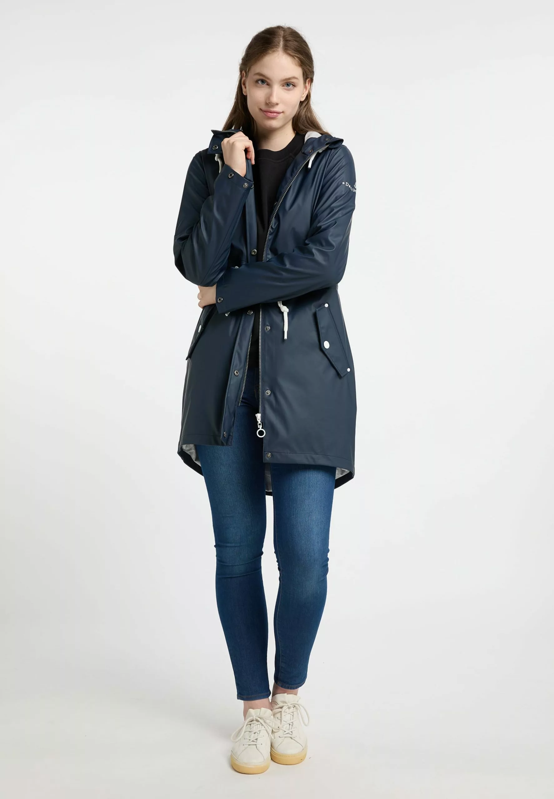 Manteaux De Pluie Manteau Fonctionnel Femme Bleu Marine 5 Manteaux De Pluie Manteau Fonctionnel Femme Bleu Marine – Image 5