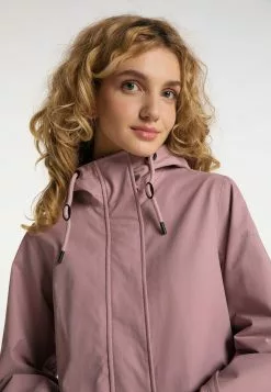Manteaux De Pluie Manteau Mi-saison Femme Rose Ancienne -Magasin Vintage Dreimaster 64ca42af1c69ece006ebb88b822b3303