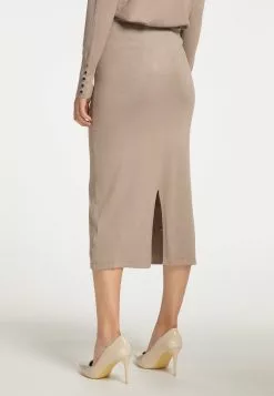 Jupes Midi Jupe Femme Taupe -Magasin Vintage Dreimaster 64f3248845ba730256f5031bbd2574c8