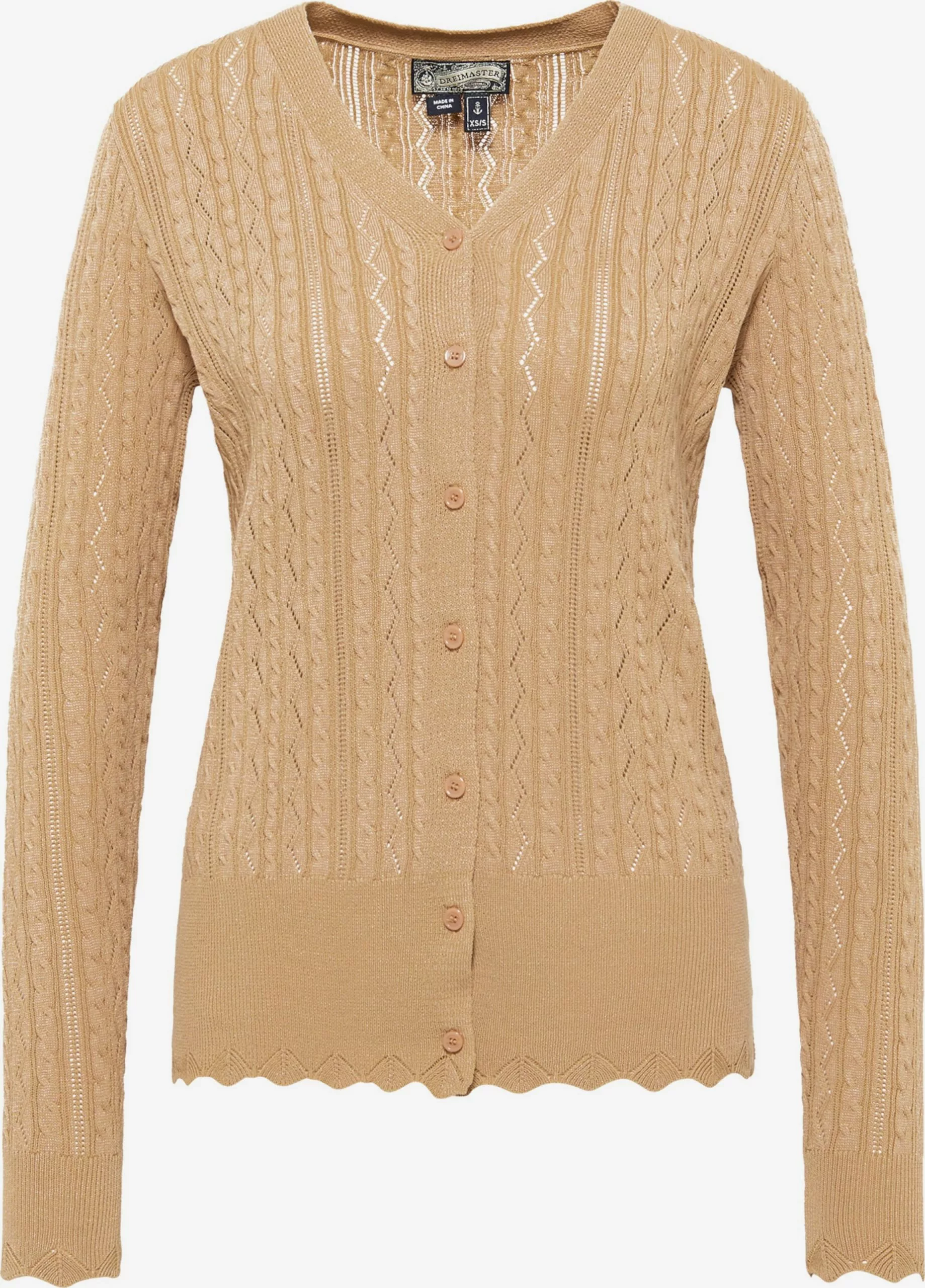 DreiMaster Vintage Gilets Cardigan Femme Sable 1 DreiMaster Vintage Gilets Cardigan Femme Sable