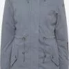 DreiMaster Vintage Parkas Parka D’hiver Femme Bleu-gris