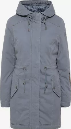 DreiMaster Vintage Parkas Parka D’hiver Femme Bleu-gris
