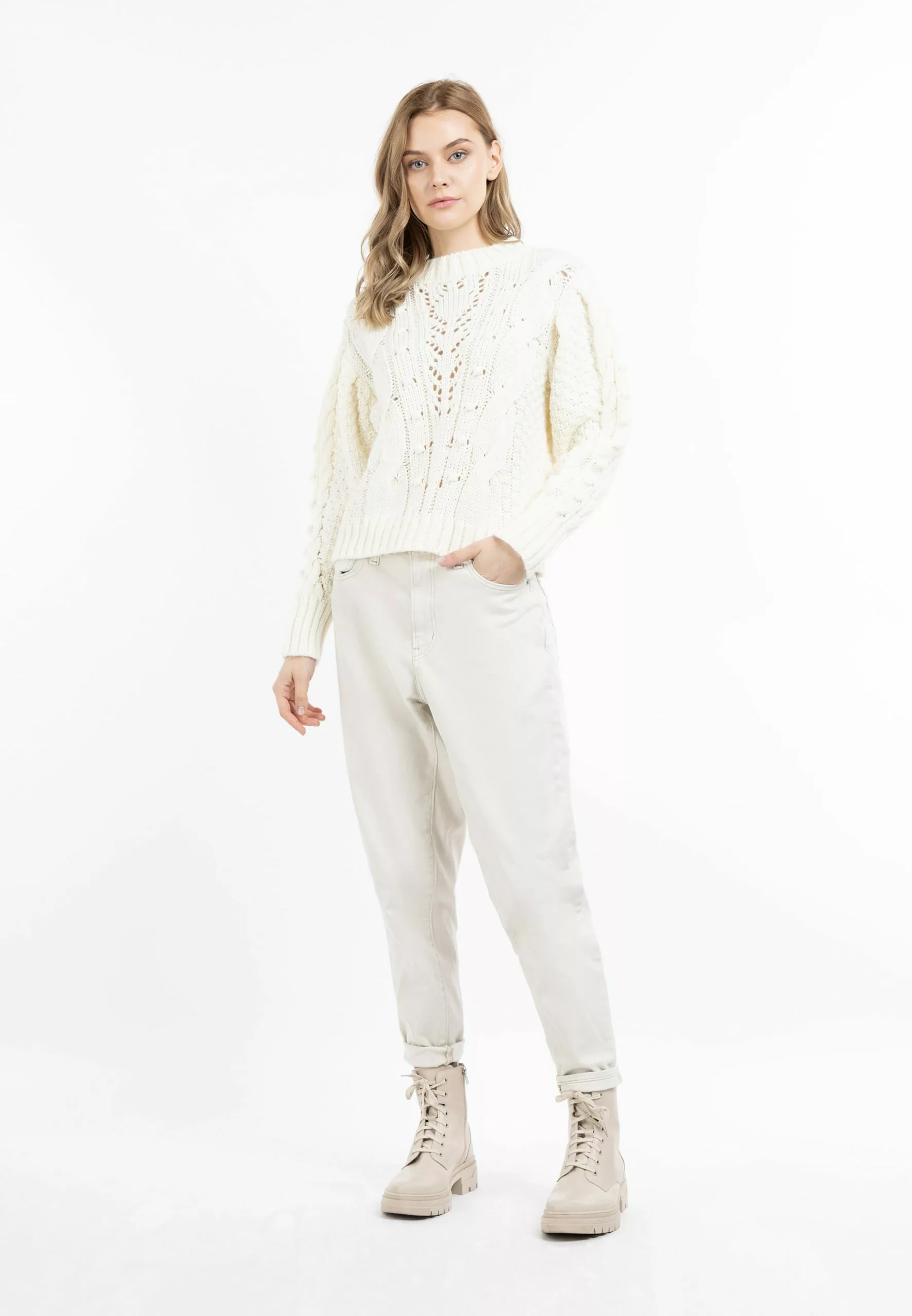 DreiMaster Vintage Pulls Maille Fine Pull-over Naemi Femme Blanc Cassé 4 DreiMaster Vintage Pulls Maille Fine Pull-over Naemi Femme Blanc Cassé – Image 4