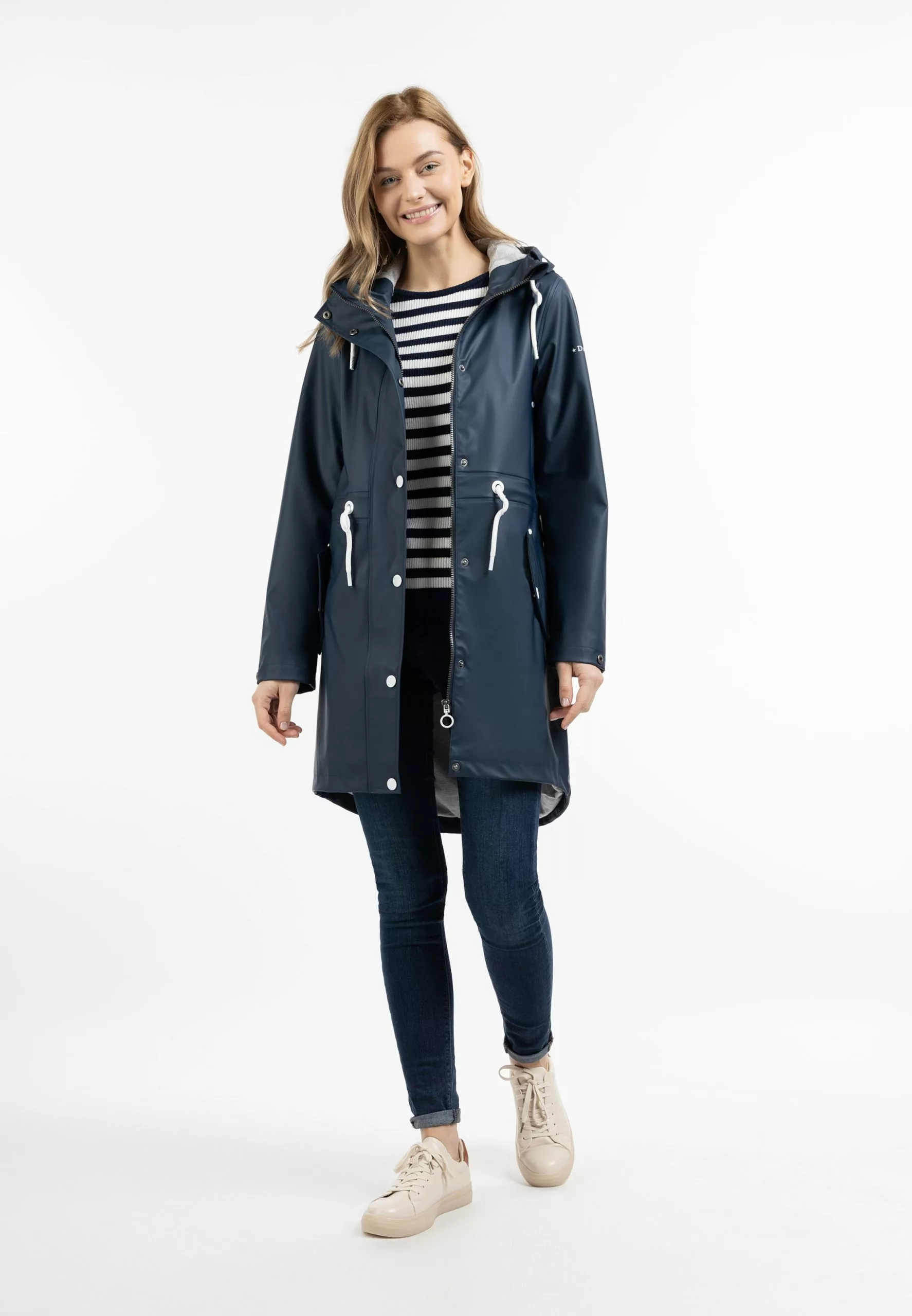 Manteaux De Pluie Manteau Fonctionnel Femme Bleu Marine 3 Manteaux De Pluie Manteau Fonctionnel Femme Bleu Marine – Image 3