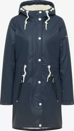 Manteaux De Pluie Manteau Mi-saison Femme Marine