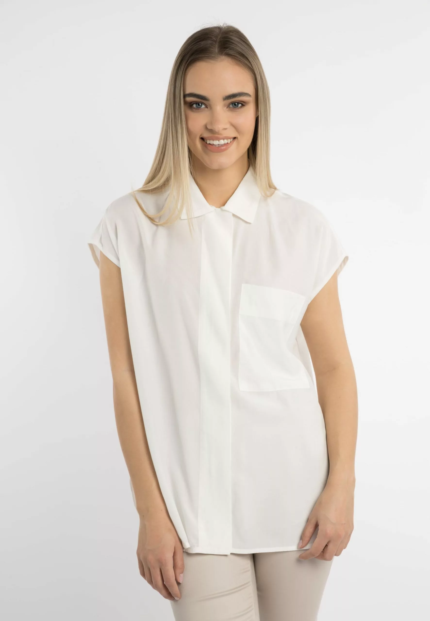 Blouses Chemisier Femme Blanc Cassé 2 Blouses Chemisier Femme Blanc Cassé – Image 2