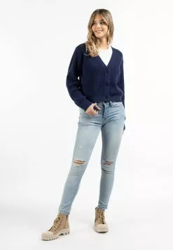 DreiMaster Vintage Gilets Cardigan Femme Marine -Magasin Vintage Dreimaster 6ac2c4ba53b50fc4ff40c1738cdcbce5