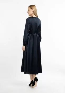 Robes De Soirée Robe De Soirée Femme Bleu Marine -Magasin Vintage Dreimaster 6f5013e377b904f2ee04d195a4ca0746