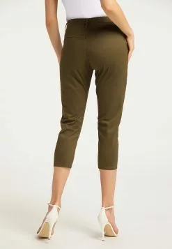Pantacourts Coupe Slim Pantalon Femme Olive -Magasin Vintage Dreimaster 70a2ceafe2858ed6408220e9dacbb5c0