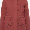 DreiMaster Vintage Parkas Parka D’hiver Femme Rouge Pastel