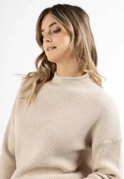 DreiMaster Vintage Pulls Maille Fine Pull-over Imane Femme Beige -Magasin Vintage Dreimaster 7288ca23e733574d437c39978ef422d3