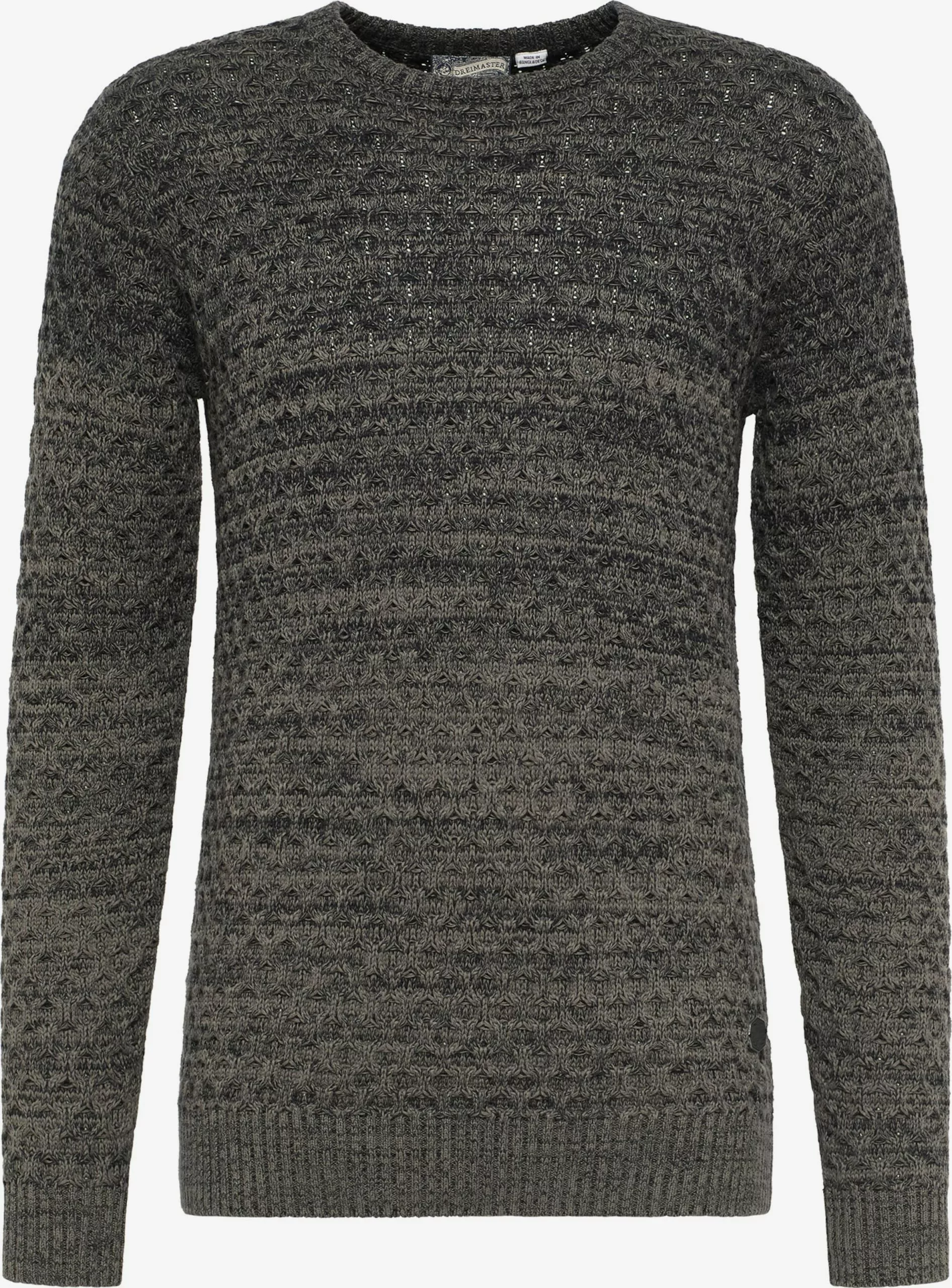 DreiMaster Vintage Pulls à Col Rond Pull-over Homme Gris Foncé / Noir 1 DreiMaster Vintage Pulls à Col Rond Pull-over Homme Gris Foncé / Noir