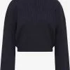 Pulls Maille Fine Pull-over Femme Bleu Nuit