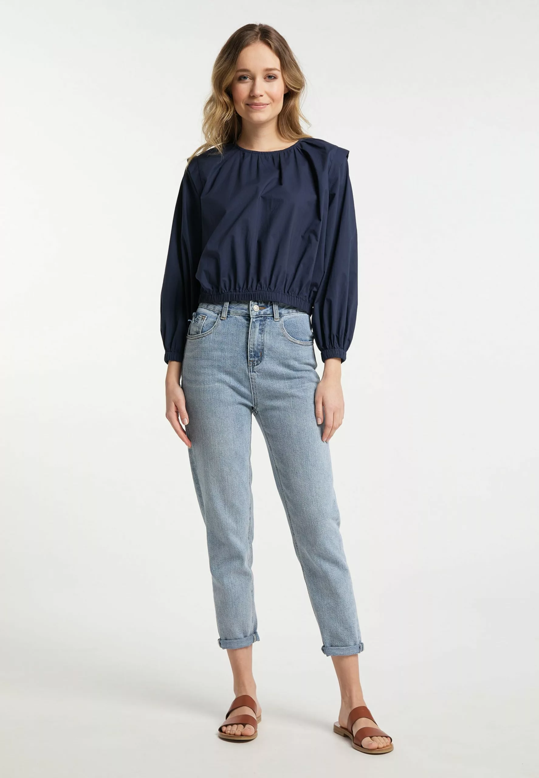 DreiMaster Vintage Blouses Et Tuniques Chemisier Femme Bleu Foncé 4 DreiMaster Vintage Blouses Et Tuniques Chemisier Femme Bleu Foncé – Image 4