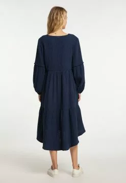 DreiMaster Vintage Robes Midi Robe Femme Marine -Magasin Vintage Dreimaster 73fe16726ae265af7f8d082f374c0d6d