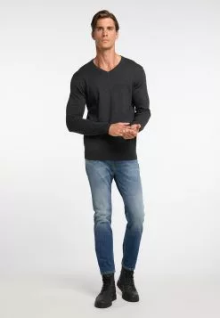 Pulls à Col En V Pull-over Markani Homme Anthracite -Magasin Vintage Dreimaster 76d580efe602be36c011b8feaf81d5a6